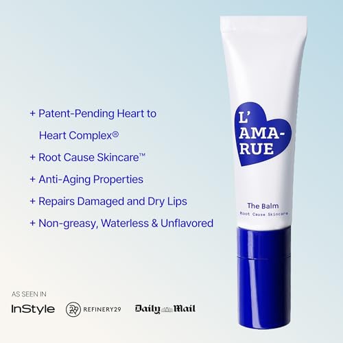 L'AMARUE Lip Repair Balm - 0.33 fl oz: Intensive Repair for Dry, Cracked, Aging Lips | Hydrating, Moisturizing & Soothing | Chapped Lips & Helps in Eczema | Vegan, Fragrance-Free, Soothing Lip Balm