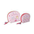 Hello Kitty Makeup Bag Set 2-Pieces Official License, Cute Dome Cosmetic Travel Bags, Sanrio Gifts