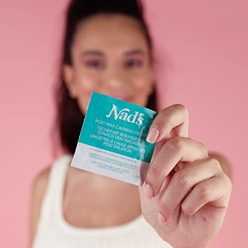 Nad's Post Wax Calming Oil Wipes Refill Pack - 20 Wipes, After Wax Remover
