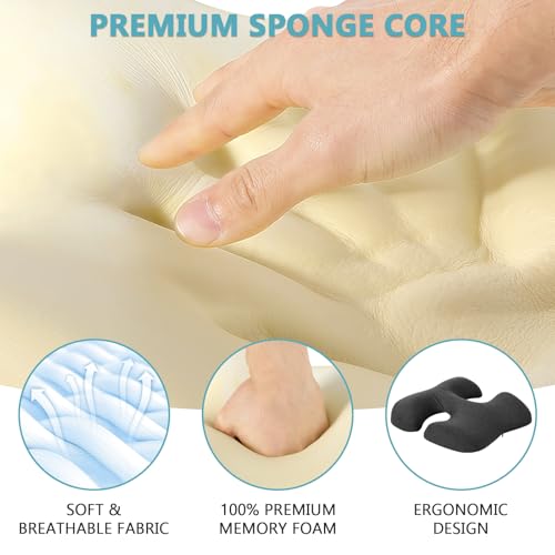 Face Down Massage Pillow, Face Down Pillow for Sleeping with Non-Slip Bottom, Home Head Cushion and Chest Cushion for SPA, Sleep (Gray)