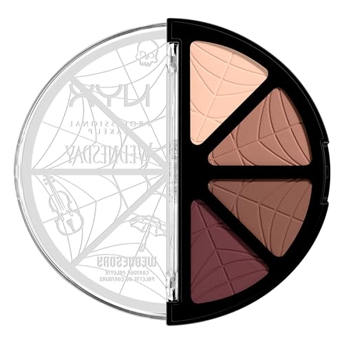 NYX PROFESSIONAL MAKEUP Wednesday Stained Glass Contour Palette, Makeup Palette with 4 Versatile, Intensely Pigmented Contour Shades