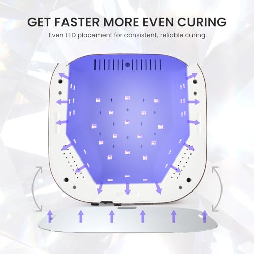 Lavinda UV LED Nail Lamp, 54W Rechargeable Cordless Nail Lamp Nail Dryer Gel Polish UV Nail Light with 4 Timer Setting, Professional Quick Dry Curing Lamp with Display Auto Sensor for Salon & Home