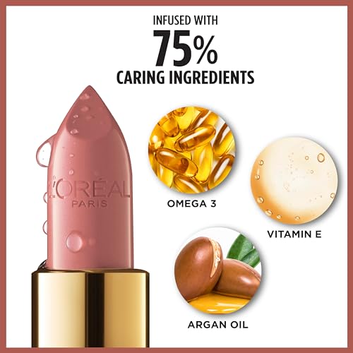 L¡¯Or?al Paris Colour Riche Lipstick and Lip Liner Set, Includes 1 Satin Lipstick and 1 Creamy Lip Pencil For Bold, Nourished Lip Color, Worth It Medium, 1 Kit