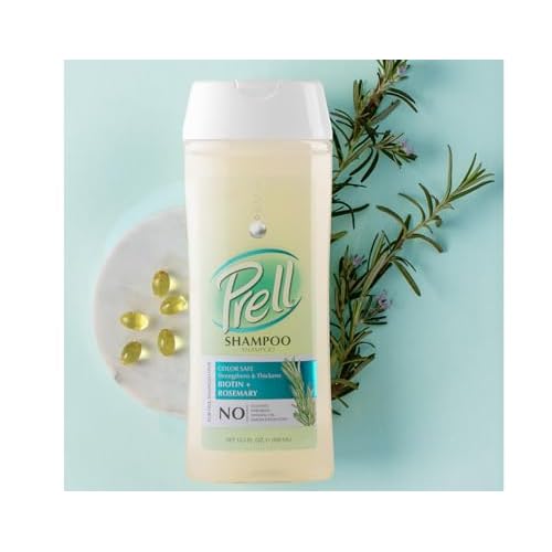 Prell Biotin & Rosemary Shampoo ? Strengthens & Thickens Fine Damaged Hair | Color-Safe Formula | 13.5 fl oz | Pack of 2