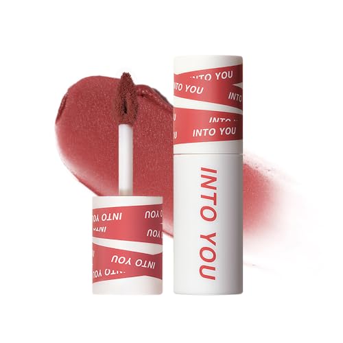 INTO YOU Velvet Matte Finish Lip Stain, Lip Tint, High Impact Lipcolor With Lightweight Lip Mud Texture, Dual-Use For Lips And Cheek, Pink Lipstick (EM12)