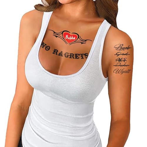 Female White Trash Temporary Tattoos/Easier than makeup/Perfect for Halloween/HillBilly Costume Idea