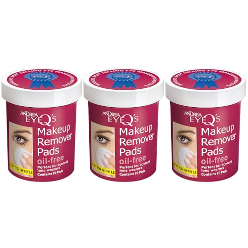 Andrea Eye Q's Oil-free Eye Makeup Remover Pads, 65-Count (Pack of 3)