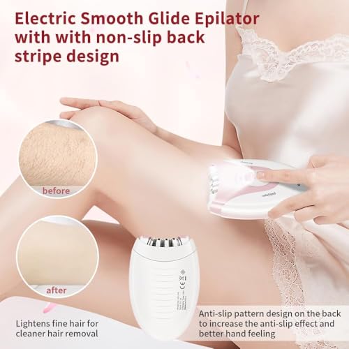 Facial Epilator for Women, Lady Epilators Hair Removal for Face, Epilators with LED Light, Two Speed Hair Removal Device, Epilator for Women, Pluxy Facial Hair Removal for Bikini Arm Legs Armpits
