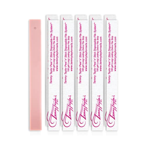 Tammy Taylor 100 Grit Acrylic Finger Nail Files for Women, 100/180 Limas para U?as & Emery Boards for Nails, Professional Manicure Tools, Salon Art Supplies & Accessories, Disposable Fingernail File