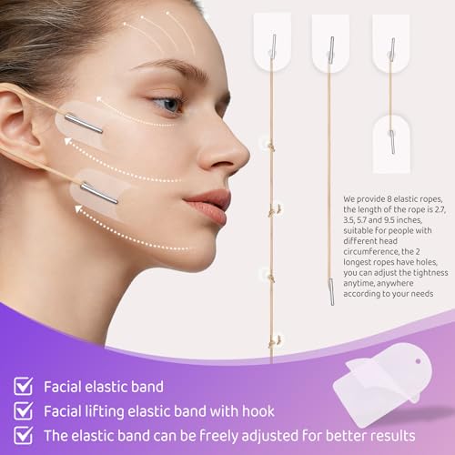 Neck Tape Lifting Invisible - 100PCS Face Tape Lifting Invisible with 8 Facelift Tape Double Chin Jowls Eyes Wrinkles Sagging Skin