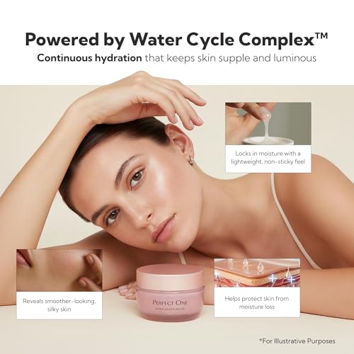 Perfect One All-in-One Face Moisturizer, Ultra Hydrating Anti Aging Face Cream, Japanese Skincare with Collagen for Radiant Skin, Lightweight Facial Moisturizer for All Skin Types and Daily Use, 50g