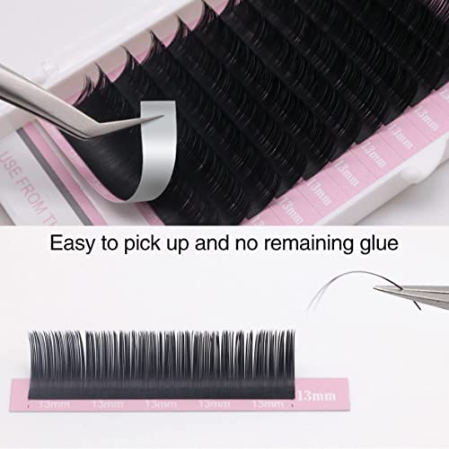 Mink Flat Eyelash Extension 0.25 D Curl 15mm Ellipse False Mink Individual Eyelash Extension