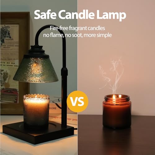 Candle Warmer Lamp with Timer Dimmable, Birthday Gifts for Women Mom, House Warming Gifts New Home Decor, Wax Warmer Lamp for Jar Candles with 2 Bulbs