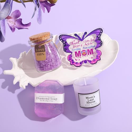 Mothers Day Birthday Gifts 10Pcs Set for Mom, Premium Natural Skincare Set - Spa Skincare Set with Silk Eye Mask Blanket Stainless Steel Tumbler Mother's Day Christmas Birthday Ideal Gifts for Mom