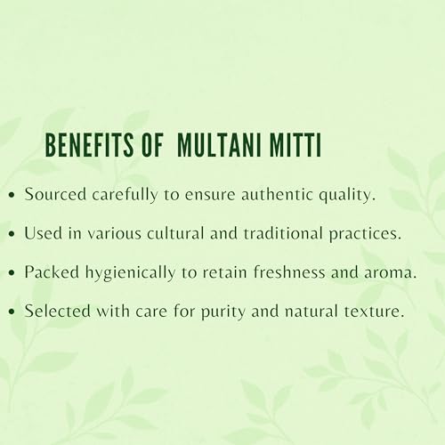 Pure Fuller's Earth Clay (Multani Mitti) Bentonite Clay 100 Gm | Fuller's Earth Powder | Multani Mud Mitti | Indian Healing Clay | No Added Fragrance | Natural Face Pack