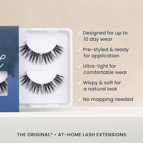 FlutterHabit The Original Lashes, 2 Sets of Lashes, DIY Long Lash Extensions, Up to 10 Day Lash Wear, Salon Quality Cluster Eyelashes for a Natural Look, No Glue Included