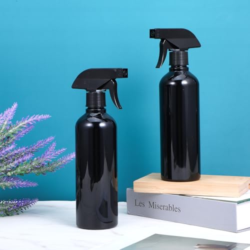 12 Pack Black Empty Fine Mist Sprayers, Plastic Spray Bottle Refillable Container Leak-proof Sprayers for Cleaning Solutions Water Hair Essential Oils Adjustable Head Sprayer