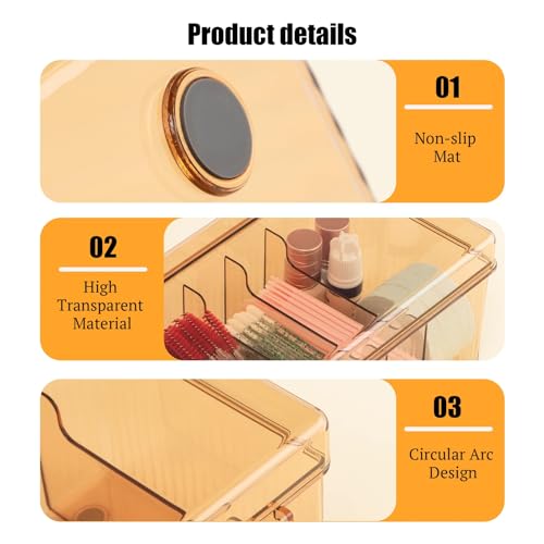Acrylic Eyelash Extension Organizer, Large Capacity Lash Supplies Storage Container Box, Makeup Cart With Lashes Extension Supplies