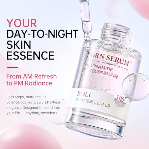 BOLI PDRN Serum, Salmon peptide Niacinamide Serum Hydrating, Moisturizing, Uneven Skin Tone Essence (1.01 fl oz)