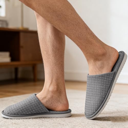 12-20 Pairs Disposable Slippers for Guest, Non Slip Disposable Slippers for Women and Men, Breathable House Slippers Indoor Outdoor for Hotel Essentials Shoeless Home Spa Travel