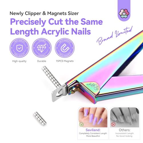 Saviland Professional Nail Kit with Drill: Beginner's Acrylic Set with Nail Cutters and Clipper