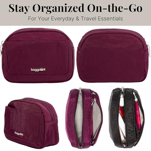 Baggallini Women's Pocket Cosmetic - Lightweight Bag - Travel Essentials Makeup Organizer Small