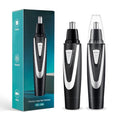2Pcs Nose Hair Trimmers for Women Men, Precision Painless Multifunctional Ear and Nose Hair Trimmer, Waterproof No Pull & Snag Battery Operated Nasal Cutter for Ear, Eyebrows, Beard Grooming