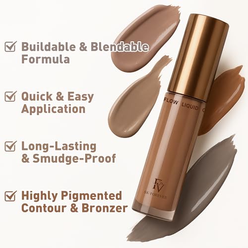 FV Liquid Cool Toned Contour Stick, Highly Pigmented, Longwear, Blendable Hydrating Formula with Natural Finish, Cream Contour & Bronzer Makeup for Fair/Light Skin, Vegan, 03 Light Neutral