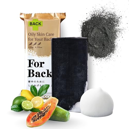 Pelican Soap Charcoal Soap Bar for Women & Men, Black Soap Bar for Acne-Prone Skin with Kaolin Clay & Papaya Enzyme, Exfoliating Bar Soap for Sensitive Skin & Pore Cleansing, Made in Japan 4.8 Oz