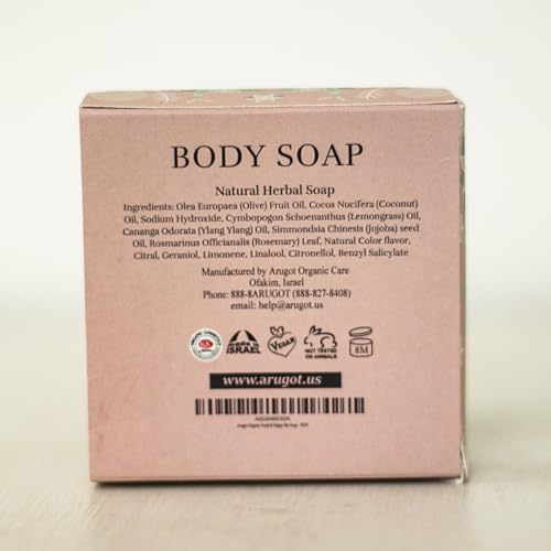 Organic Fresh And Happy Bar Soap, Made In Israel Premium All Natural Climate Friendly - Bath & Body Wash, Cleans & Hydrates Skin - Moisturizing Facial Cleanser