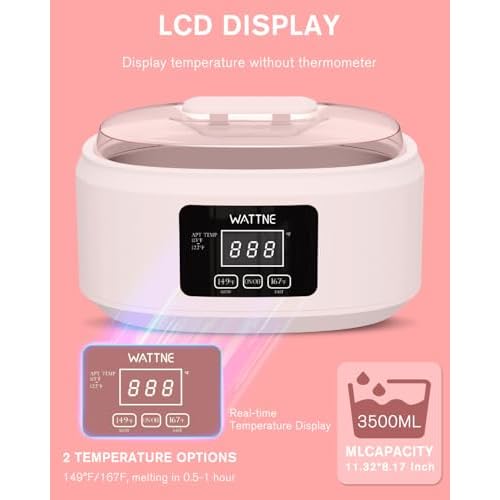 Paraffin Wax Machine for Hand and Feet -Paraffin Wax Warmer Moisturizing Kit Auto-time and Keep Warm Paraffin Hand Wax Machine for Arthritis (Pink)