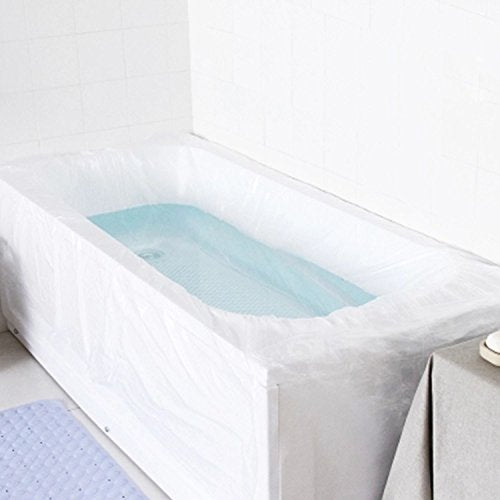 Disposable Individual Bathtub Bag Film for Traveling/Hotel/Household/Salon (86x47 Inch) 8 Pieces