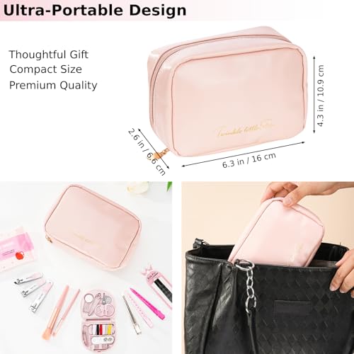 Wedding Day Emergency Kit for Bride, 39 Pc Essential Items for Brides Daily Use Women Wedding Gift, Travel Kit Personal Care Survival Set with Bride Makeup Bag - Wedding Emergency Kit Supplies