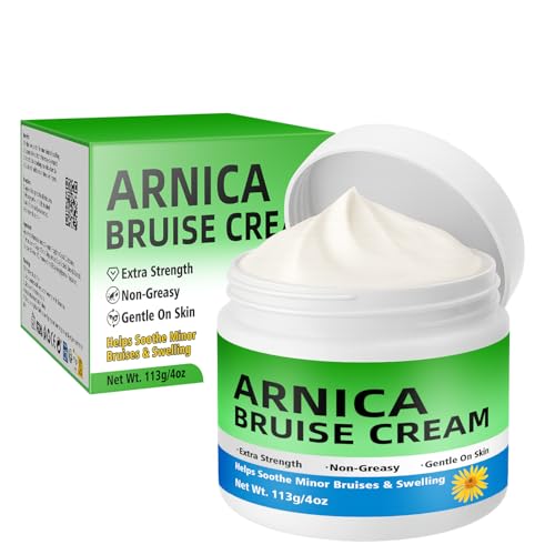Arnica Bruise Cream, Advanced Formula Arnica Cream for Bruising and Swelling with Plant Extract, for Thin Skin on Face and Body 4 oz