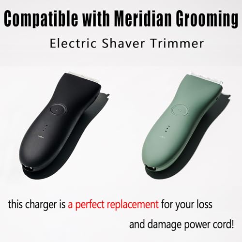 5V Charger Replacement for Meridian Grooming Electric Shaver Trimmer with Cleaning Brush AC/DC Charging Cable Power Supply Adapter Black