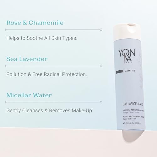 Yon-Ka Eau Micellaire Micellar Water and Cleansing Makeup Remover Gentle Face Wash with to Remove Impurities Hydrate Paraben-Free