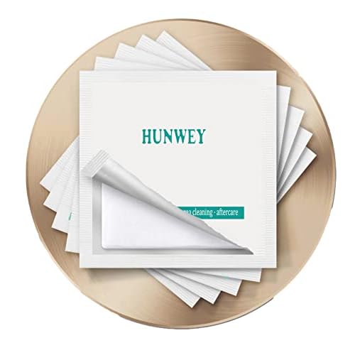 110ct- HUNWEY Saline Wipes Cleansing Face Eye Wound Aftercare Swabs Unscented for Baby Aldult Travel Individual Packet