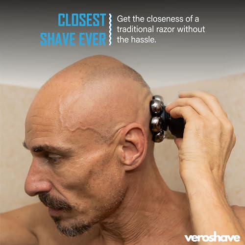 7-Blade Bald Head Shaver for Men - Cordless Hair Shaver for Men Bald, Rechargeable Head Trimmer for Men Bald Head, Mess-Free & Full-Shave Travel-Friendly Grooming Kit with Curved Blades