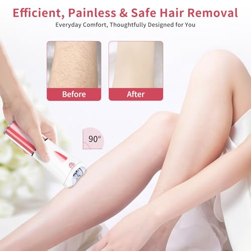 Facial Epilator for Women - 2026 Upgraded Cordless Hair Removal Device with LED Light - Painless Electric Tweezers - Face Epilator Hair Remover for Face/Chin/Lip/Arms/Legs/Bikini Line for Smooth Skin