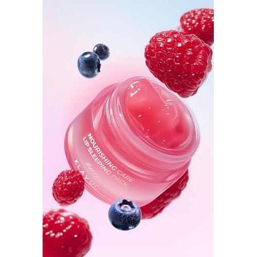 Klavuu Lip Mask Sleeping Pack (0.7oz) ? Overnight Deep Hydrating Korean Lip Balm Treatment for Very Dry, Chapped Lips | Lip Lightening & Plumping with Instant Hydration | Gentle Exfoliating (Berry)