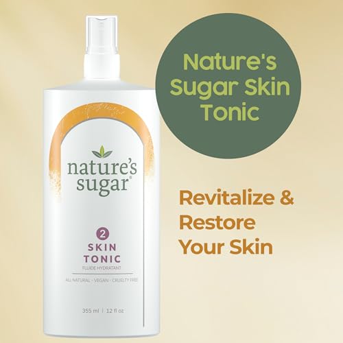 Nature¡¯s Sugar Skin Tonic ? Hydrating Pre & Post Sugar Wax Care Spray for Face & Body ? Cooling Toner Supports Smooth Sugaring, Pore Prep & Moisturizing Skin Wellness for Women & Men ? 355 ml
