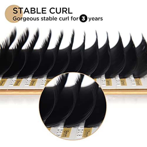 LASHVIEW Eyelash Extensions, Classic Eyelash Extension, Premium Single &Classic Lashes,0.15 Thickness C&D Curl 8-15mm Mixed Tray,Natural Semi Permanent Eyelashes,Soft Application-Friendly