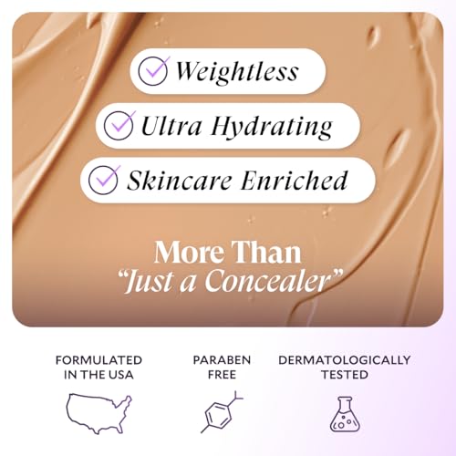 Fi?ra Luxury Concealer & Foundation with Anti-Aging Ingredients - Full Coverage for Dark Circles, Wrinkles, Fine Lines, and Spots, All-Day Wear For Mature Skin - Neutral Beige, 0.5 FL. OZ. / 15 ML