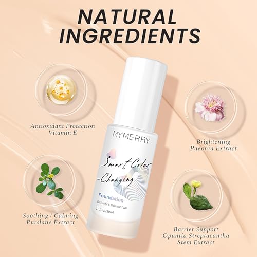 Color Change Liquid Foundation, Radiant Light White Face Makeup Cream SPF 15, Dewy Finish & Hydrating Foundation for Women Mature Skin W/Vitamin E & Cactus, Neutral Fair N1.5 | 1 Fl Oz