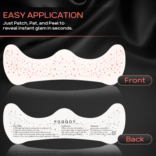 Glitter Freckles Face Tattoo,Glitter Freckle,Sparkle Makeup Patches-Rose Gold-Face Glitter Speckles Patches,10pcs