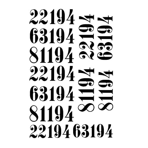 Yejue Cosplay Tattoos Black Number Tattooing Stickers Cosplay Accessory