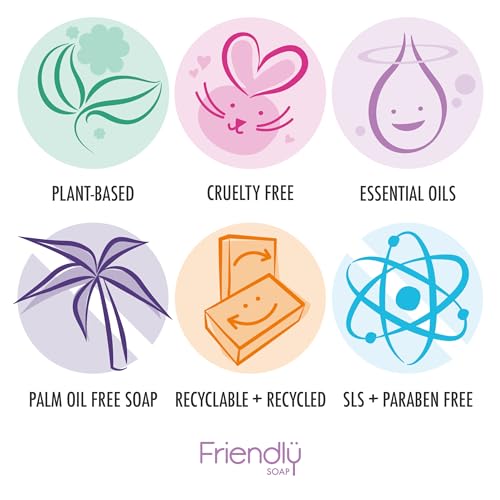 Friendly Soap Handmade Natural Fragrance Free Shaving Soap - Smooth, Gentle, sensitive 95g