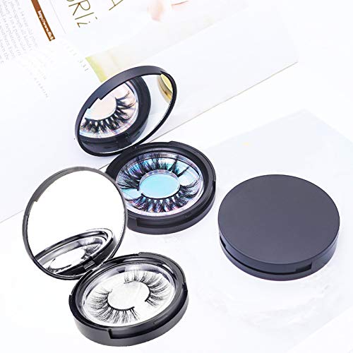 3 Pack Eyelash Storage Case Holder with Mirrow, Empty Eyelash Cases Travel with Lash Holder for for Ladies and Girls