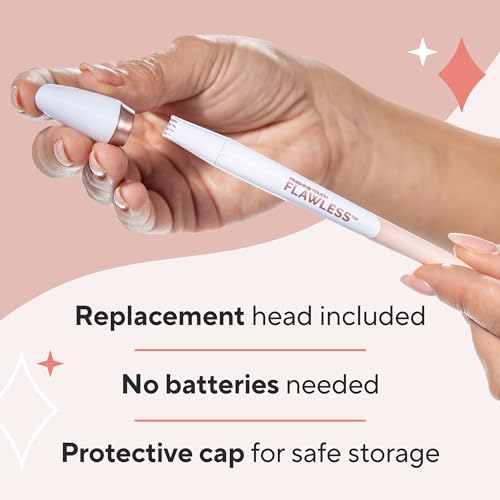 Finishing Touch Flawless Stray Hair Remover, Precise Micro-Blade Hair Removal Tool, Designed to Painlessly Cut Stray Hairs from Chin and Lips to Fingers and Toes, for All Skin Types