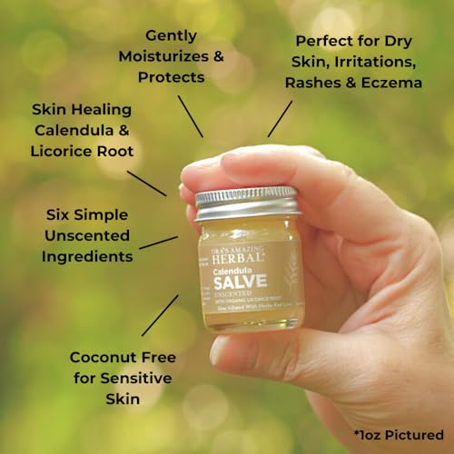Ora's Amazing Herbal Calendula Skin Salve and Oil Set, Organic Licorice Skincare Balm, Responsibly Sourced Beeswax, 4 oz salve with 2 oz oil